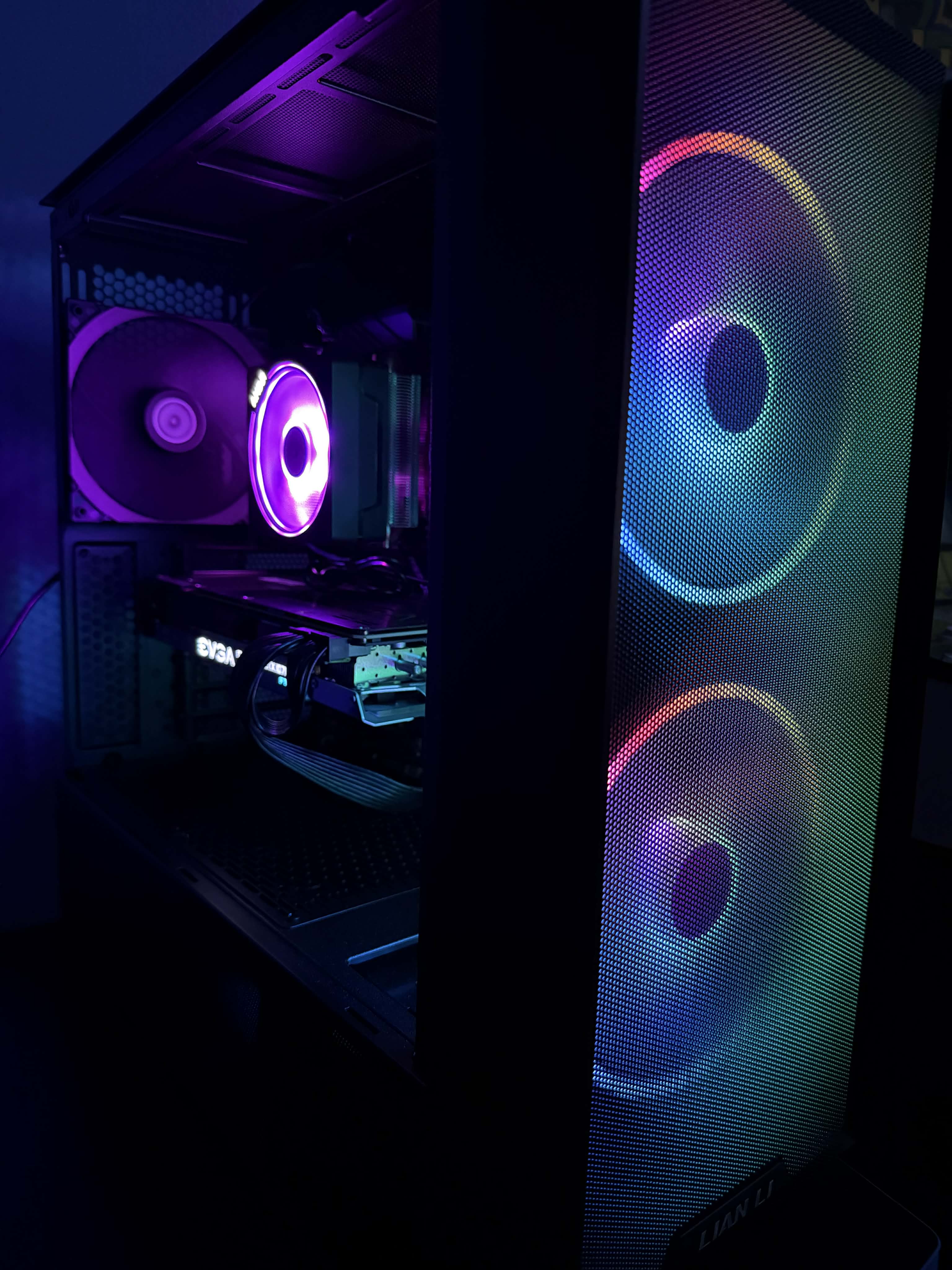 Boosted Tech Solutions showcase PC with RGB fans and internal display